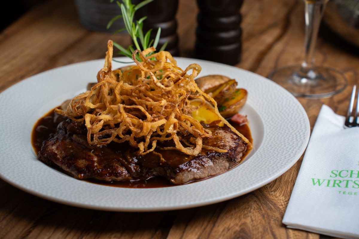 Zwiebelrostbraten von der Rinderlende